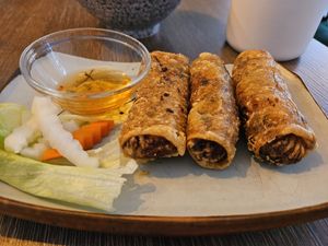 Cha Gio (deep-fried rice paper rolls) at Mâm Chay in Dusseldorf