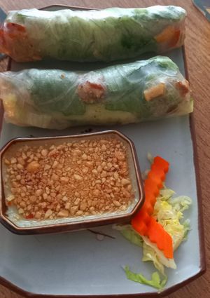 cuốn thính (summer rolls) 6,50€ at Mâm Chay in Dusseldorf