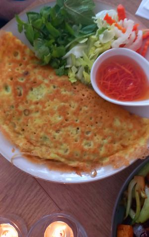 bánh xèo (rice pancake) 16,90€ at Mâm Chay in Dusseldorf