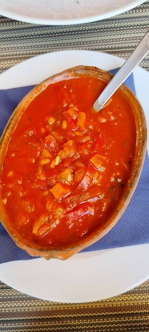 Djuvec (verdure stufate con riso) at Kavana Istra in Novigrad