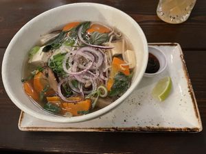 Vegan Pho Soup  at Chay Chay by royals and rice in Muenster