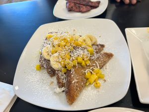 Vegan French toast  at Toast Coffee + Kitchen in Long Beach