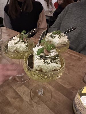 Vegan dessert (pistachio tiramisu)  at Blanko in Turku
