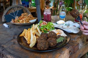Vegan plate!!  at El Búho in San Marcos La Laguna