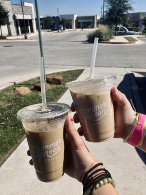 Can’t go wrong with an iced vanilla soy latte  at Summer Moon Coffee in Cedar Park