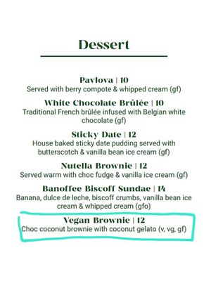 Menu 7 at The Gully Public House and Garden in Tea Tree Gully