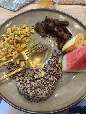 Thanks for making it quinoa rice! Haha   at PLNT+HRVST in El Nido