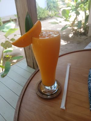 Mango shake at PLNT+HRVST in El Nido