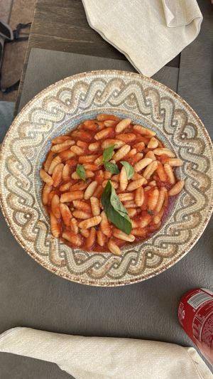 Gnocchetti al pomodoro vegan  at Eteria in Posada