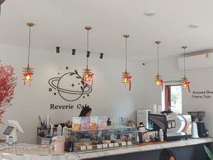 Inside decor at Reverie Cafe in Chiang Mai