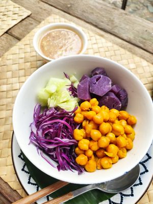 Buddha bowl at Lotus Corner Vegan and Plant Based B&B in Luang Prabang