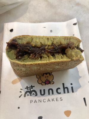 Red bean and green tea  at Munchi Pancakes in Central Singapore