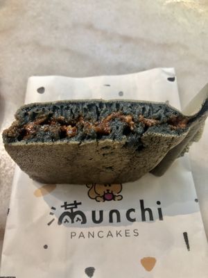 Charcoal biscoff  at Munchi Pancakes in Central Singapore