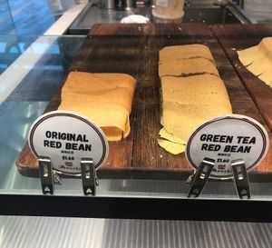 Red bean options  at Munchi Pancakes in Central Singapore