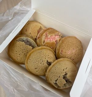 2 tastes pieces   at Munchi Pancakes in Central Singapore