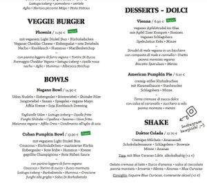 Menu with Specials  at Le Burger in Villach