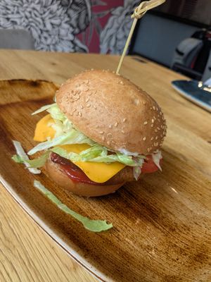 Gluten free burger at Le Burger in Villach