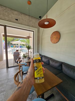 Cold-pressed juice at Java Coffee in Radovici