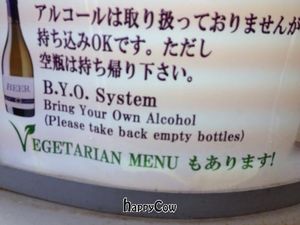 There's a vegetarian menu too! at Kebabooz in Fukuoka