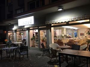 Outdoors area at night at Vegelateria in Zurich