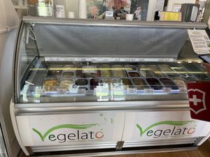 Lots of fun vegan flavours!  at Vegelateria in Zurich