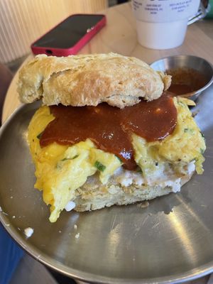Just egg and biscuit sandwichh  at Project Coffee - Siesta Center in Sarasota