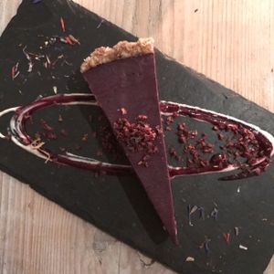 Cheesecake at Nama Artisan Raw Foods in West London