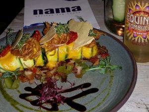 zucchini cannelloni at Nama Artisan Raw Foods in West London