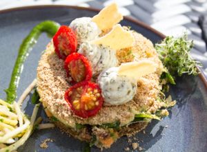 Vegetable terrine at Nama Artisan Raw Foods in West London