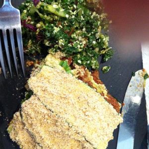 lasagna at Nama Artisan Raw Foods in West London