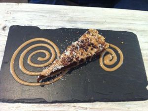 mocha cheesecake at Nama Artisan Raw Foods in West London