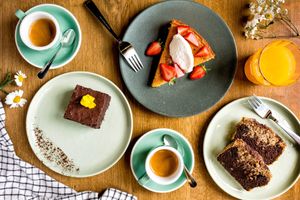 desserts made from scratch at Oua si Unt Brunch Bistro in Sibiu