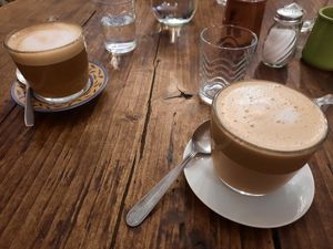 Boissons chaudes at Green Bazar Café in Mirepoix