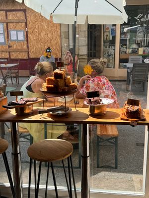   at Green Bazar Café in Mirepoix