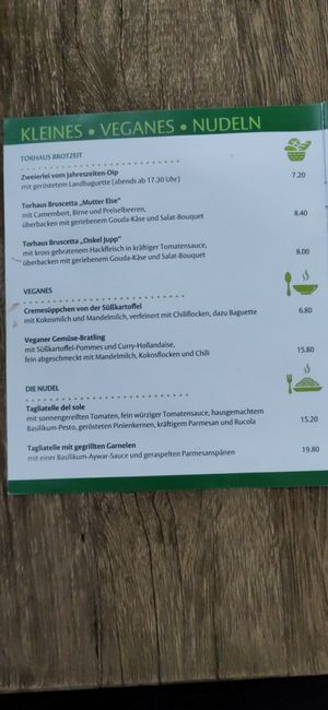 Vegane Gerichte at Torhaus Möhnesee in Moehnesee