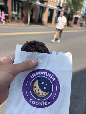 Double chocolate chunk  at Insomnia Cookies in Phoenixville