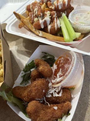 Coconut shrymp with sweet chili sauce  at Oh My Cod - Vegan Seafood in Palm Coast