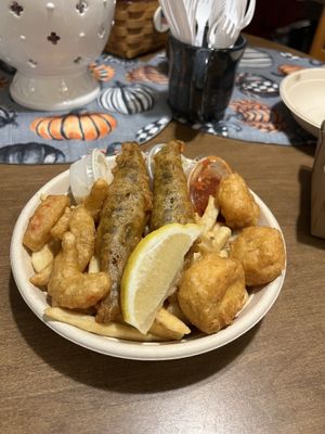 Oh My Cod Seafood Platterr  at Oh My Cod - Vegan Seafood in Palm Coast