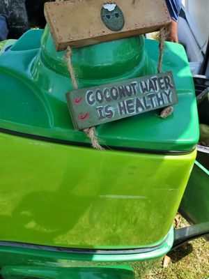 Coconut 🥥 water at Oh My Cod - Vegan Seafood in Palm Coast