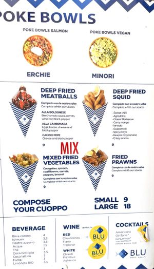 Menu 2 of 2, March 2026  at Blu in Amalfi