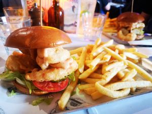 Vegan Prawn Po' Boy Roll at Balmoral Hotel Bistro & Pub in East Victoria Park