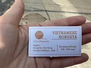 Type of coffee in the coconut coffeee  at 25s Cafe in Hoi An