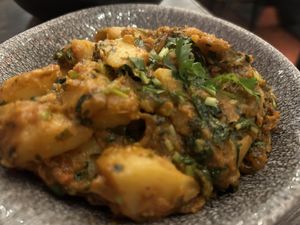 Bombay potatoes   at Nu Delhi Restaurant Lounge in Belfast