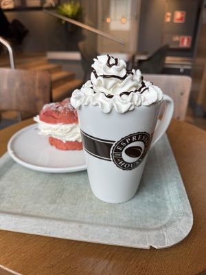 Hot chocolate   at Espresso House in Kuopio