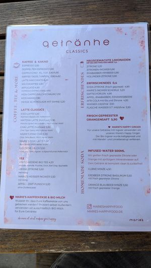 All lattes available with plant-based milk at Marie's Happy Food & Drinks - Café & Catering in Tutzing