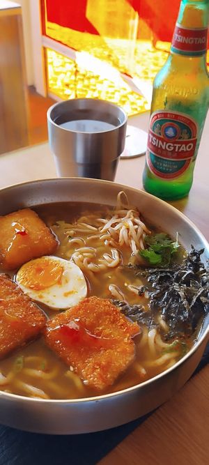 Vegetarian ramen 🍜   at Panda Cantina in Lisbon