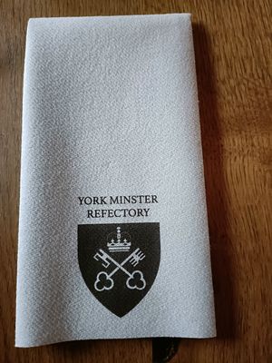 Napkin at York Minster Refectory in York