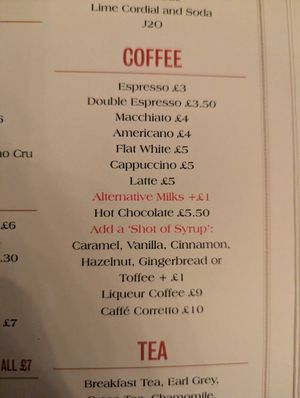 Vegan tax!!!!! at York Minster Refectory in York