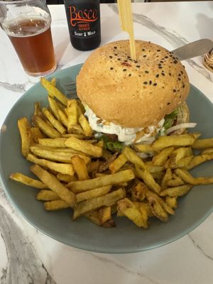 Falafel burger, big recommend!   at Le Lapin Noir in Rennes