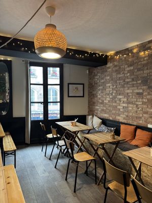 Upstairs seating  at Le Lapin Noir in Rennes